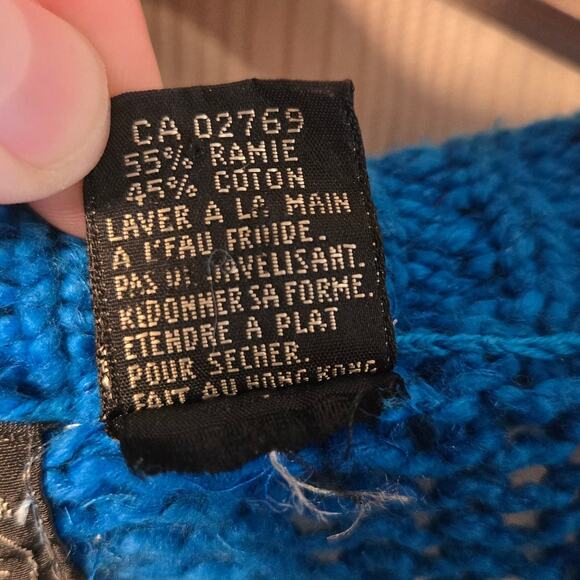 Jeanne Pierre Blue Knit Button-Up Top, Size L – For Casual Layering [0182] - Picture 7 of 8